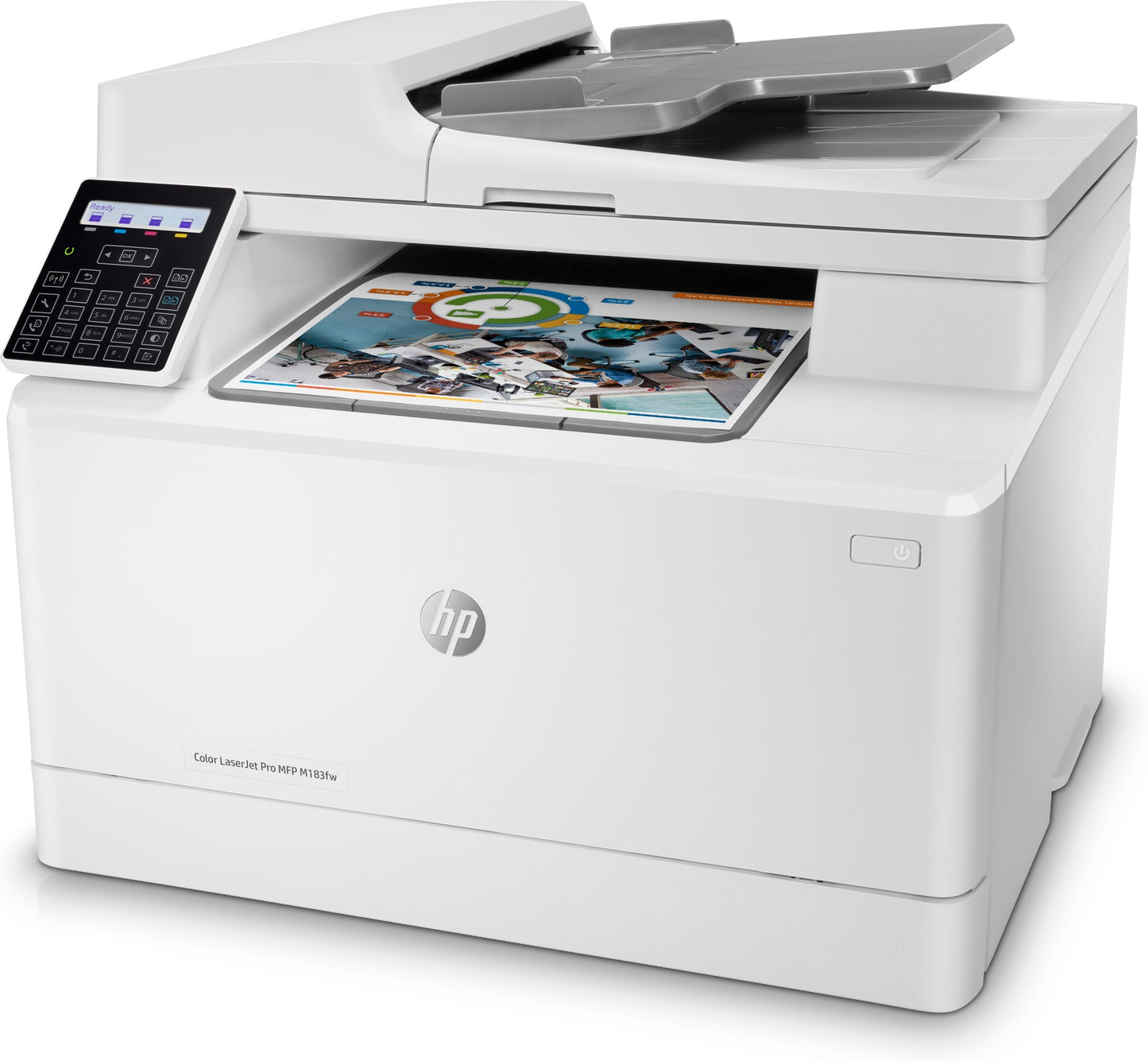 7KW56A#B19 HP Color LaserJet Pro MFP M183fw, Print, Copy, Scan, Fax, 35-sheet ADF; Energy Efficient; Strong Security; Dualband Wi-Fi