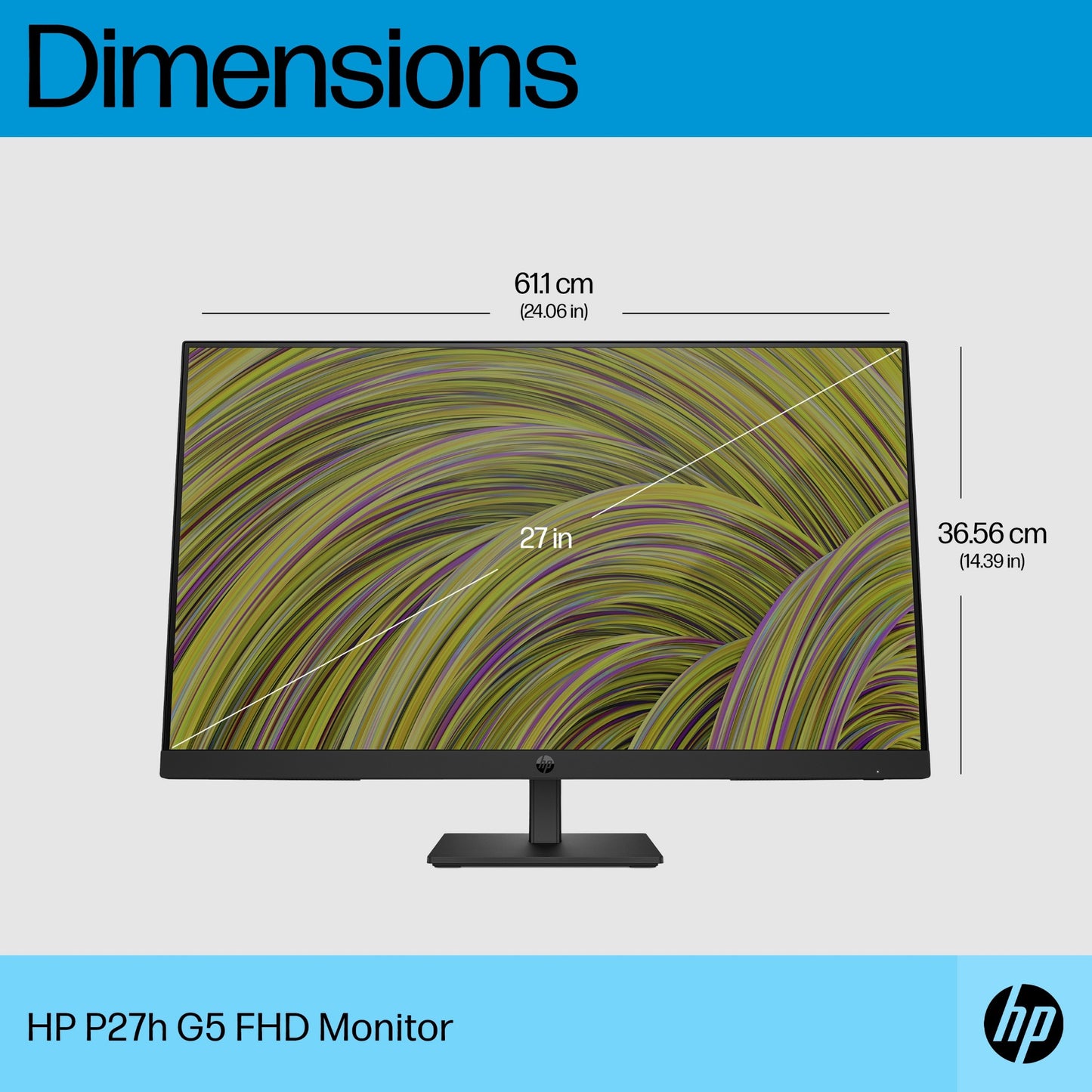 64W41AA#ABU HP P27h G5 FHD Monitor