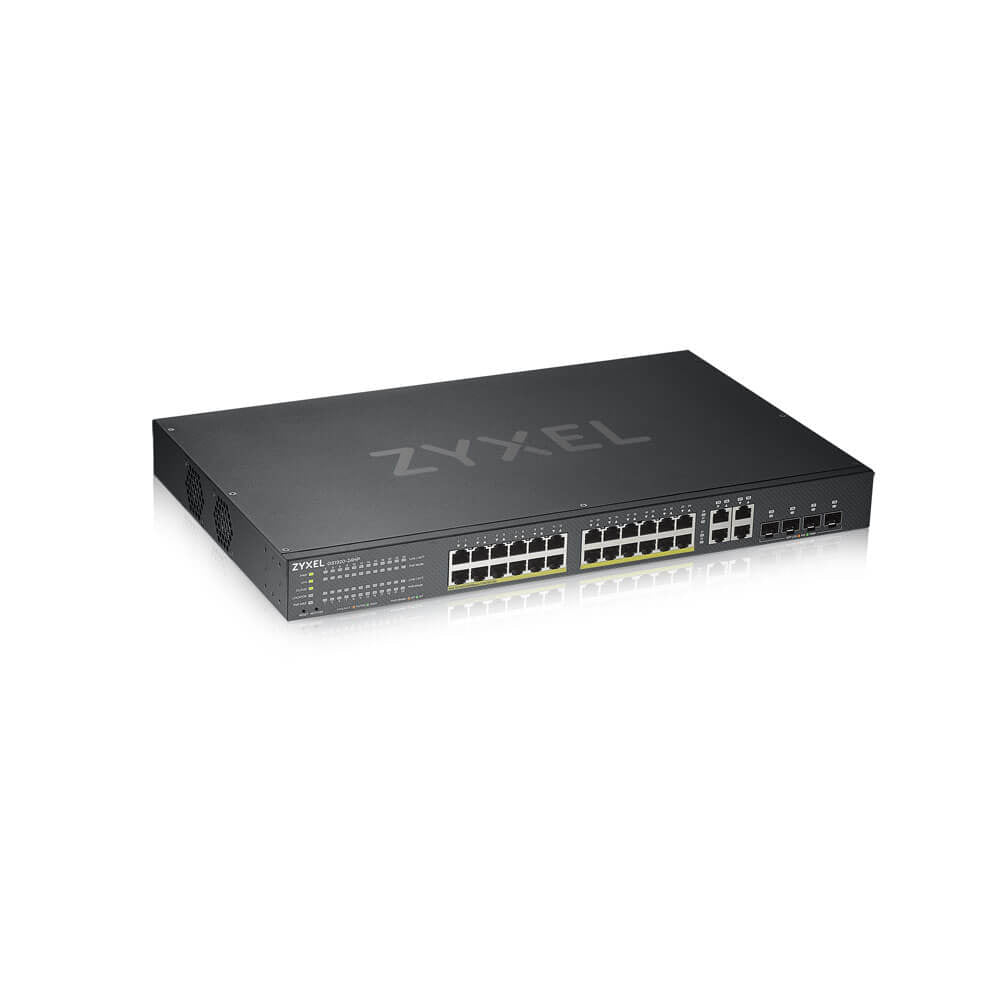 GS192024HPV2-GB0101F Zyxel GS1920-24HPv2 Managed L2/L3/L4 Gigabit Ethernet (10/100/1000) Power over Ethernet (PoE) Black