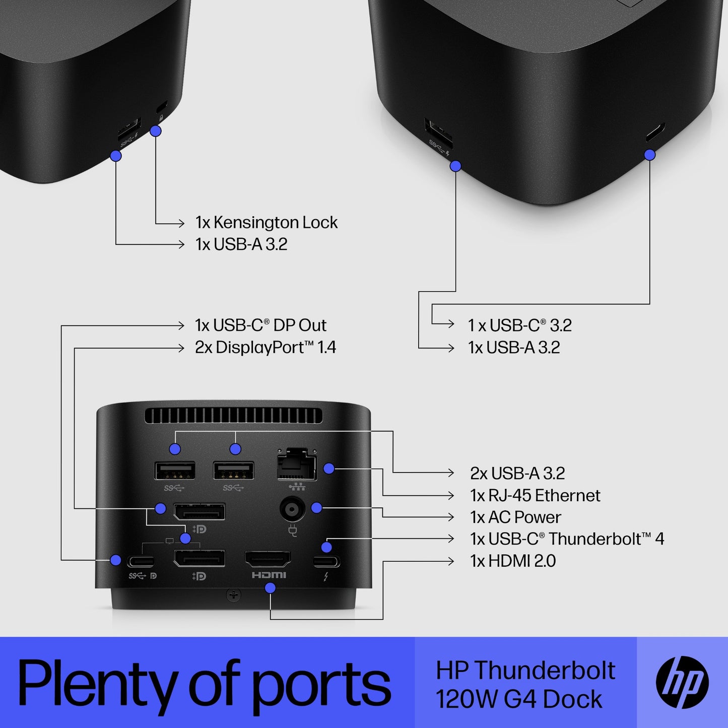 4J0A2AA#ABU HP Thunderbolt Dock 120W G4